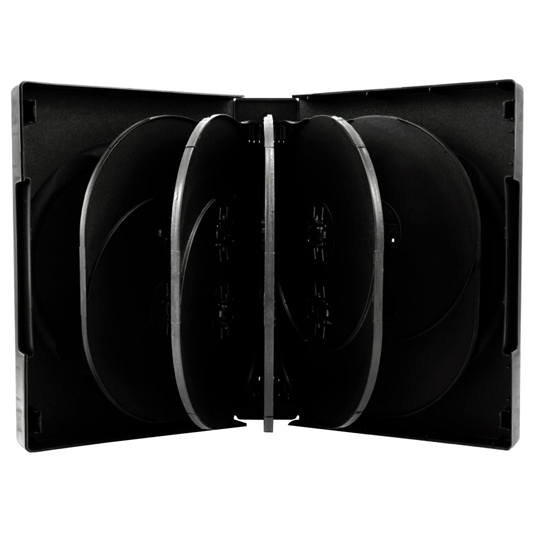MediaRange DVD-Hülle, 12 Discs, 39mm, Schwarz, 10er-Pack