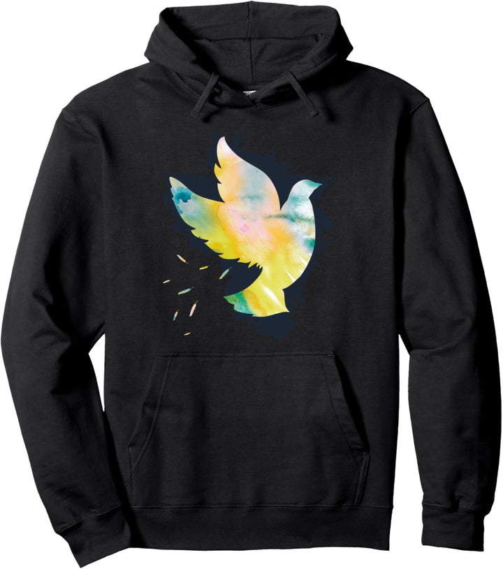 Friedenstaube, Ukraine-Flagge, unterstützend, Ukrainisch Pullover Hoodie