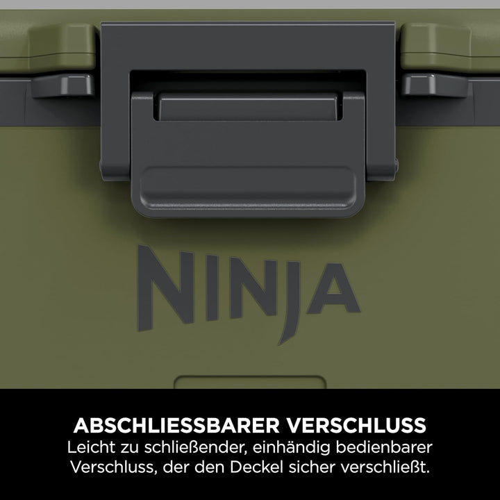 Ninja FrostVault Kühlbox mit Rollen und Isolierung, mit Ninja Thirti Flasche &amp; Kühlakku, integrierte