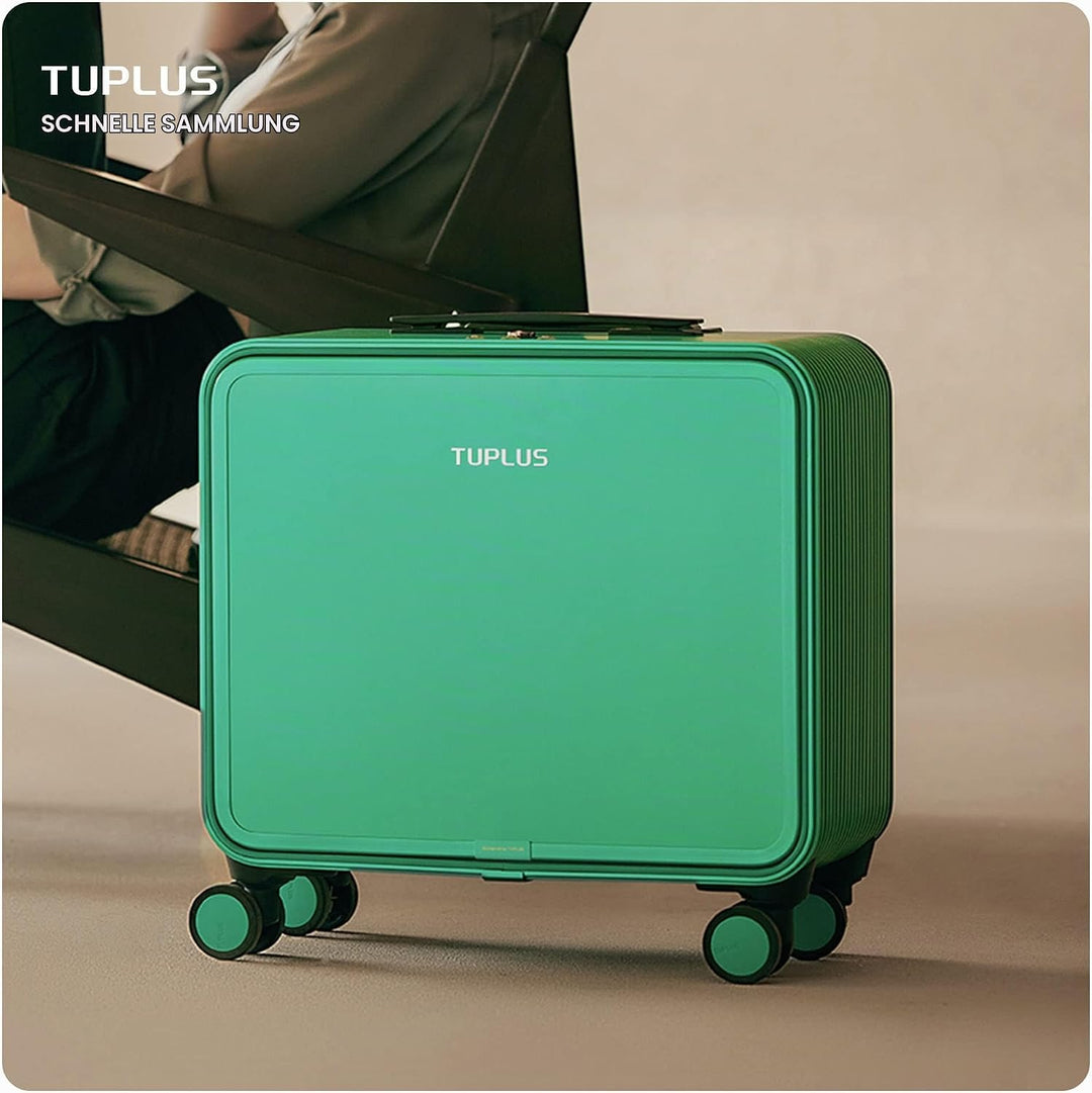 TUPLUS Koffer Aluminium Trolley Rollkoffer mit 4 Rollen Reisekoffer Handgepäck Hartschalenkoffer mit
