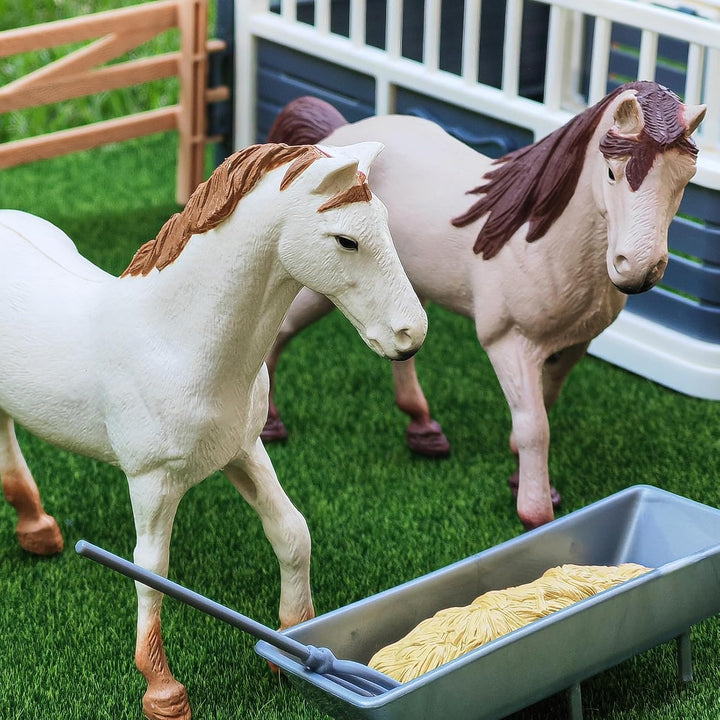 Tacobear Pferde Spielzeug Horse Spielset Pferdekoppel Pferdestall Hindernisse Pferdefiguren Sammelfi