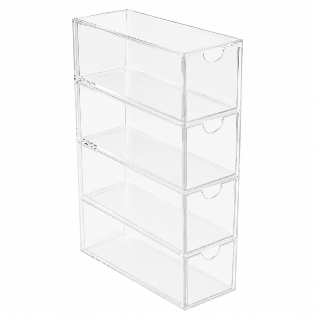 Acryl Stifthalter Organizer Durchsichtig Tee Box mit 4 Schubladen