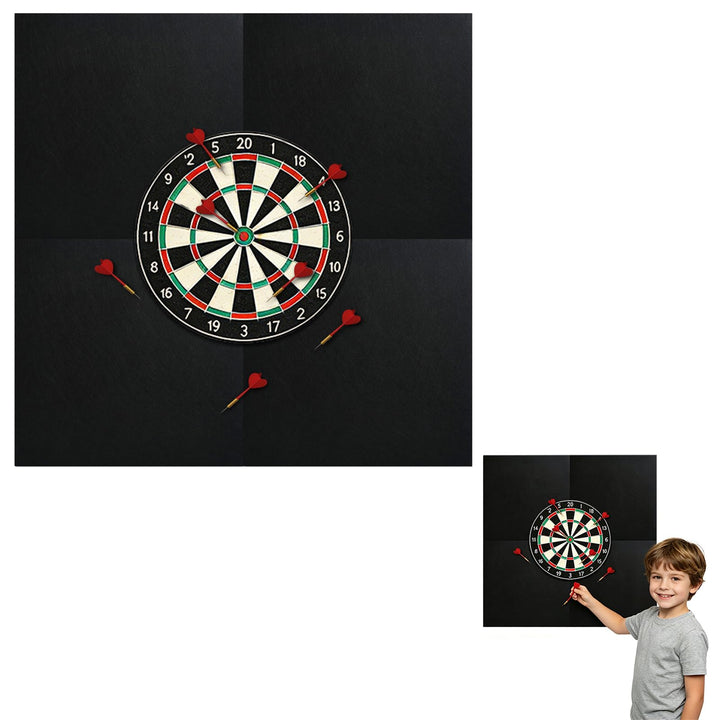 Dartscheibe Wandschutz Schwarz – Dart Surround Schutzmatte, Selbstklebende Dartscheiben Umrandung, D