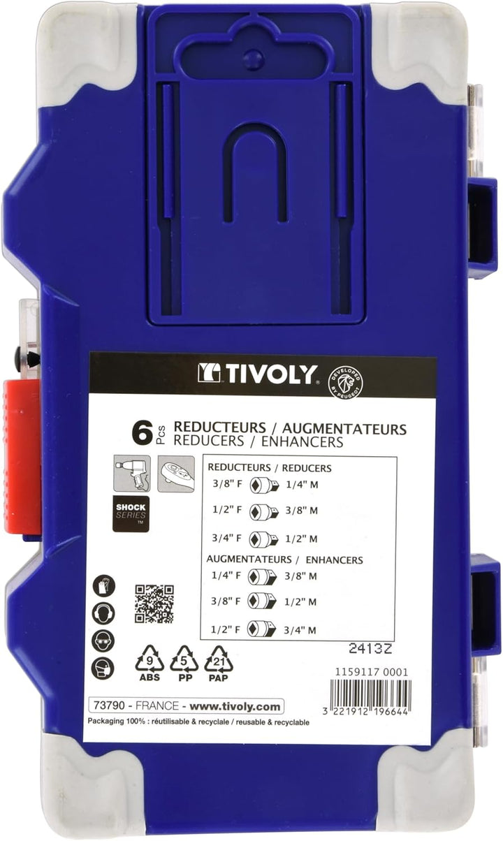 Tivoly 11591170001 Set mit 6 Teilen, speziell für Verkleinerer/Erhöhungen, Phosphat Schwarz