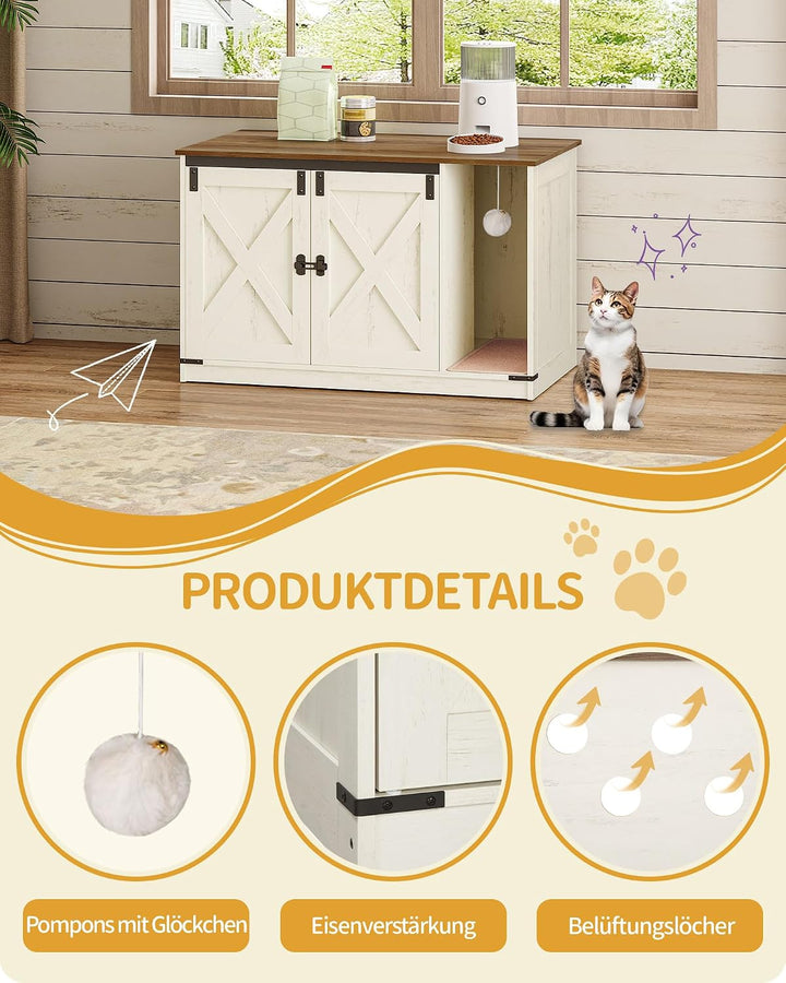 Hzuaneri Katzenschrank, Katzentoilette, Katzenklo Schrank, Versteckte Katzentoilette Kabinett Möbel