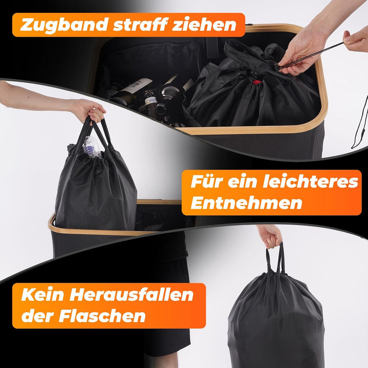MIDINGCHAI 160L Pfandflaschen Sammelbehälter mit Deckel, Behälter Leergut &amp; Altglas &amp; Papiermüll Rec