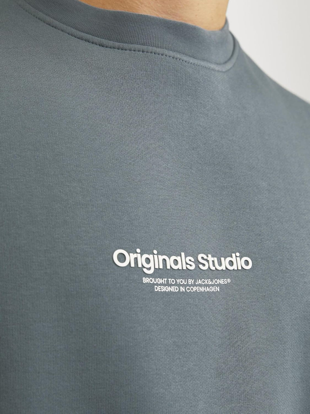 JACK &amp; JONES Male Sweatshirt Gedruckt Sweatshirt M Stormy Weather, M Stormy Weather