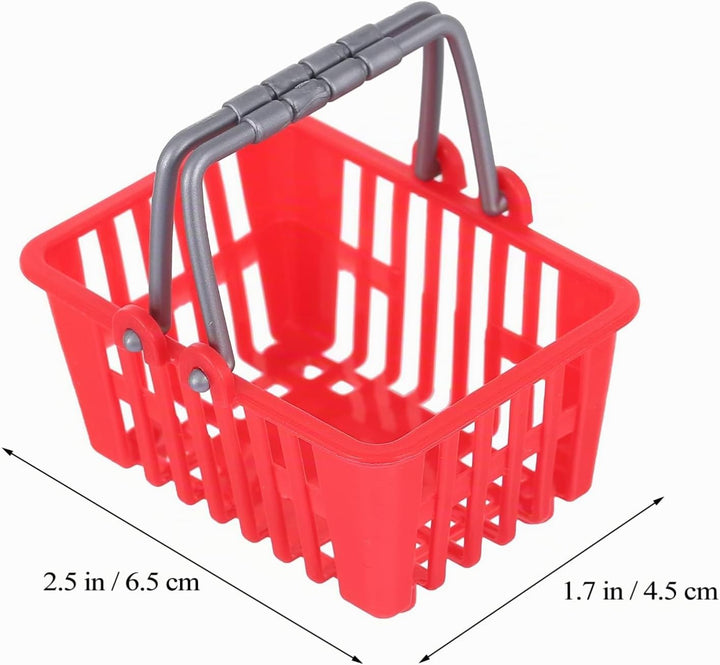 STOBOK STOBOK 10 Mini-Einkaufskorb -Supermarktkörbe -Einkaufskörbe Mit Griff Für Desktop-Dekoration