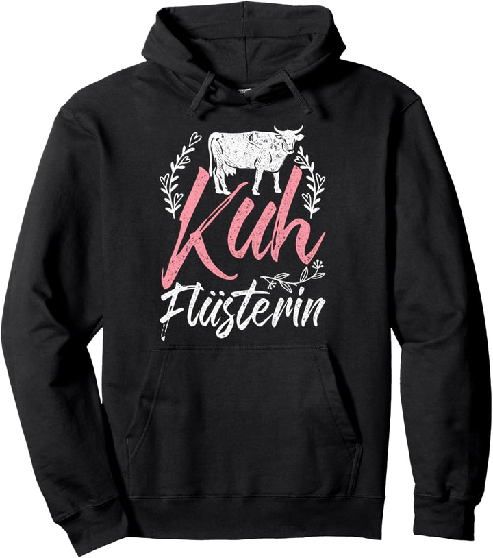 Kuh Flüsterin Kuh Pullover Hoodie
