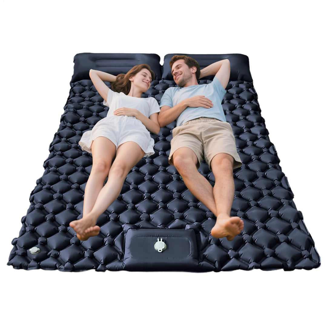 Isomatte Camping, 190x120x5cm Ultraleicht Outdoor Camping Isomatte Aufblasbare Mit Kissen, Wasserdic
