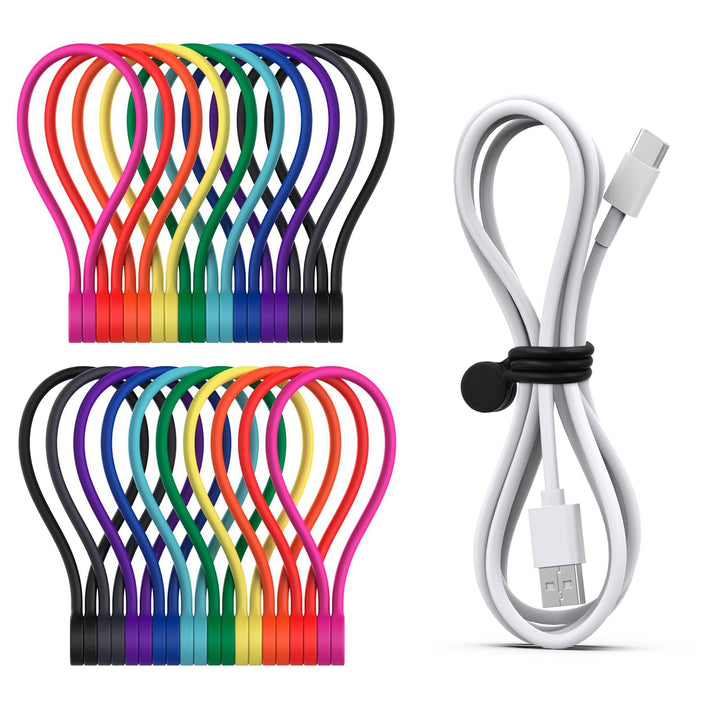 SMART&amp;COOL Wiederverwendbare Magnetische Kabelbinder, Multifunktionale Silikon Magnet Kabelbinder fü