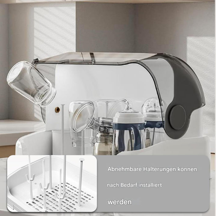 Grosse Babyflaschen Organizer, Babyflaschen Aufbewahrungsbox Mit Abnehmbarer Tropfschale Und Staubdi