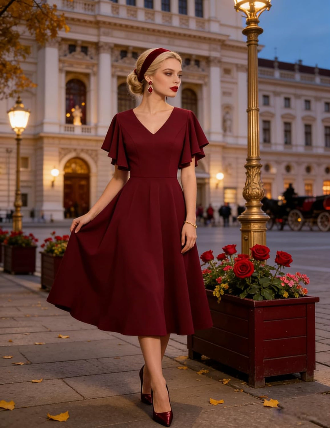 bridesmay Damen Kleider Vintage Kleider 50er Jahre Rockabilly A Line Cocktailkleid Abendkleider Eleg
