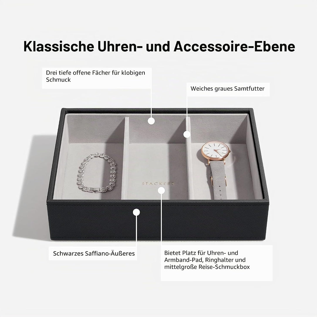 Stackers Schwarz Klassisch Schmuckschatulle - 4, Schwarz