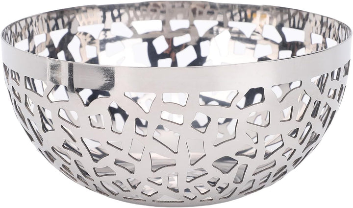 Obstschale aus Edelstahl, Hohler Obstkorb, Moderner Dekorativer Obst- und Gemüsehalter aus Metall, P