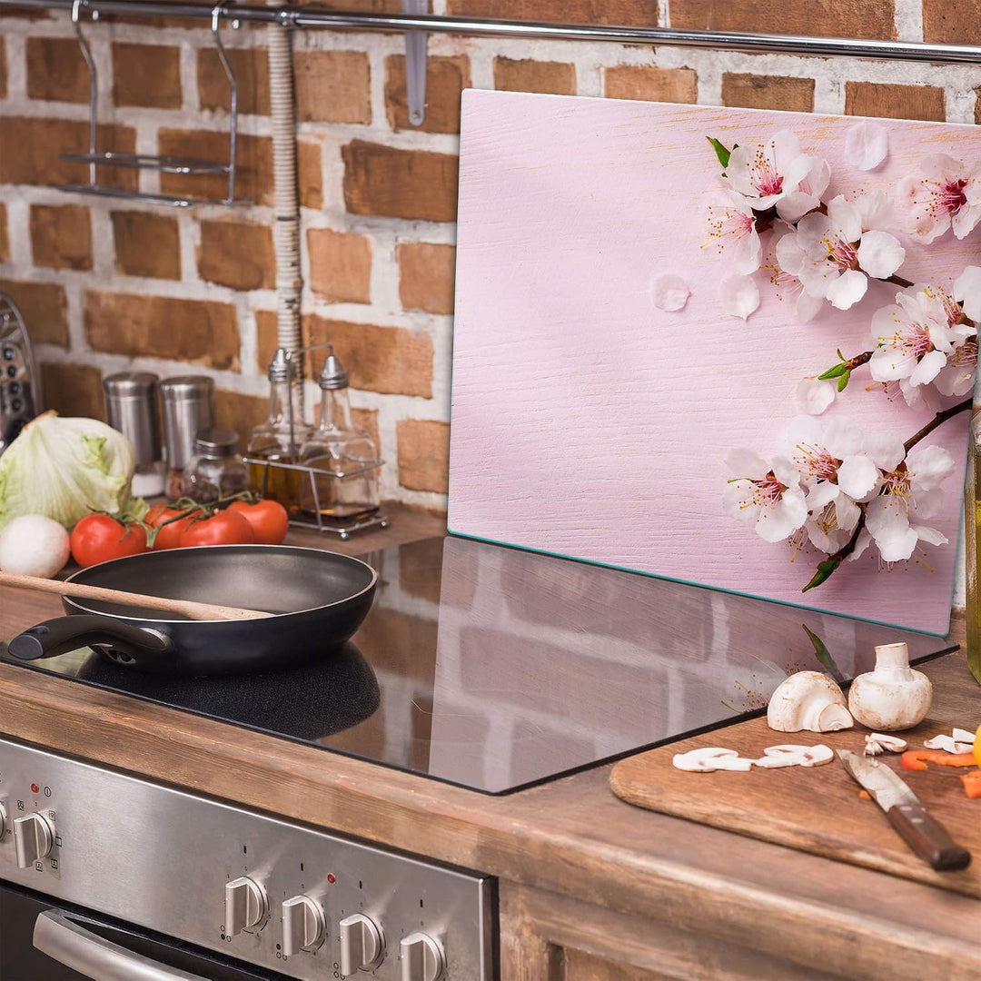 TMK ArtDeko Herdabdeckplatte 2 Teilig 40x52 cm - Spritzschutz Herdabdeckung – Herdschutz aus Sicherh