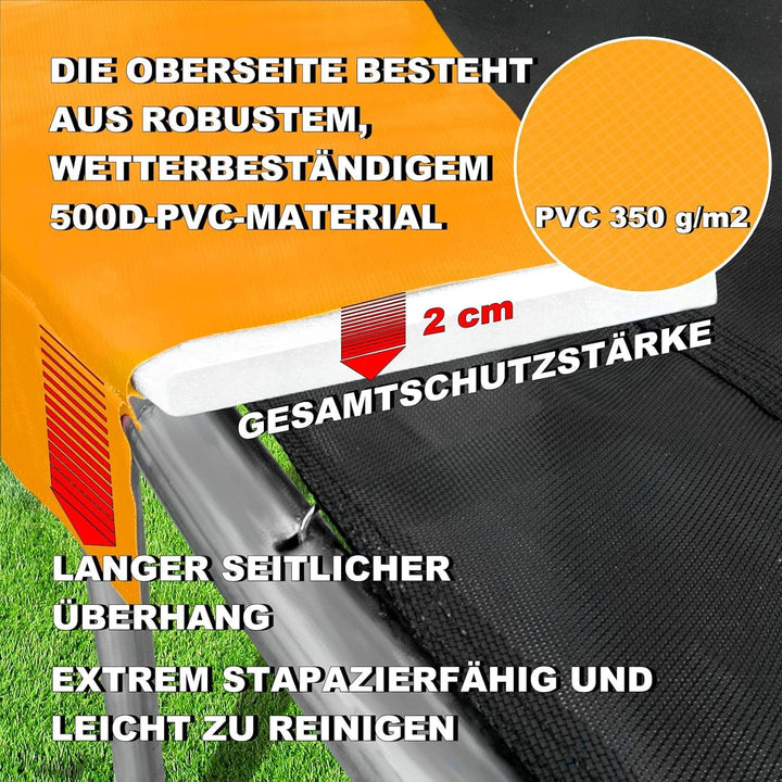 Baunsal® Trampolin Randabdeckung Ø 183 244 250 275 300 305 335 366 370 396 400 427 430 457 460 487 4