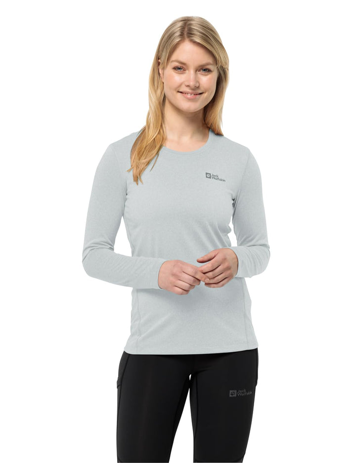 Jack Wolfskin Damen Sky Thermal L/S W Wander-Shirt M Cool Grey, M Cool Grey