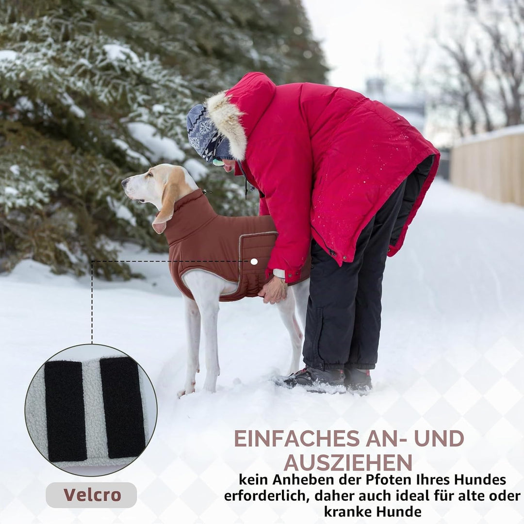 Hjumarayan Hundemantel, Wattierend Winterjacke Geschirröffnung, Warme Wintermantel Gefüttert Kleidun