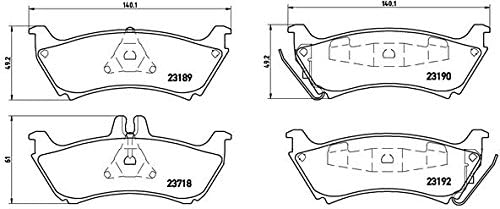 Brembo P 50 044 Bremsbelagsatz, Scheibenbremse - (4-teilig)
