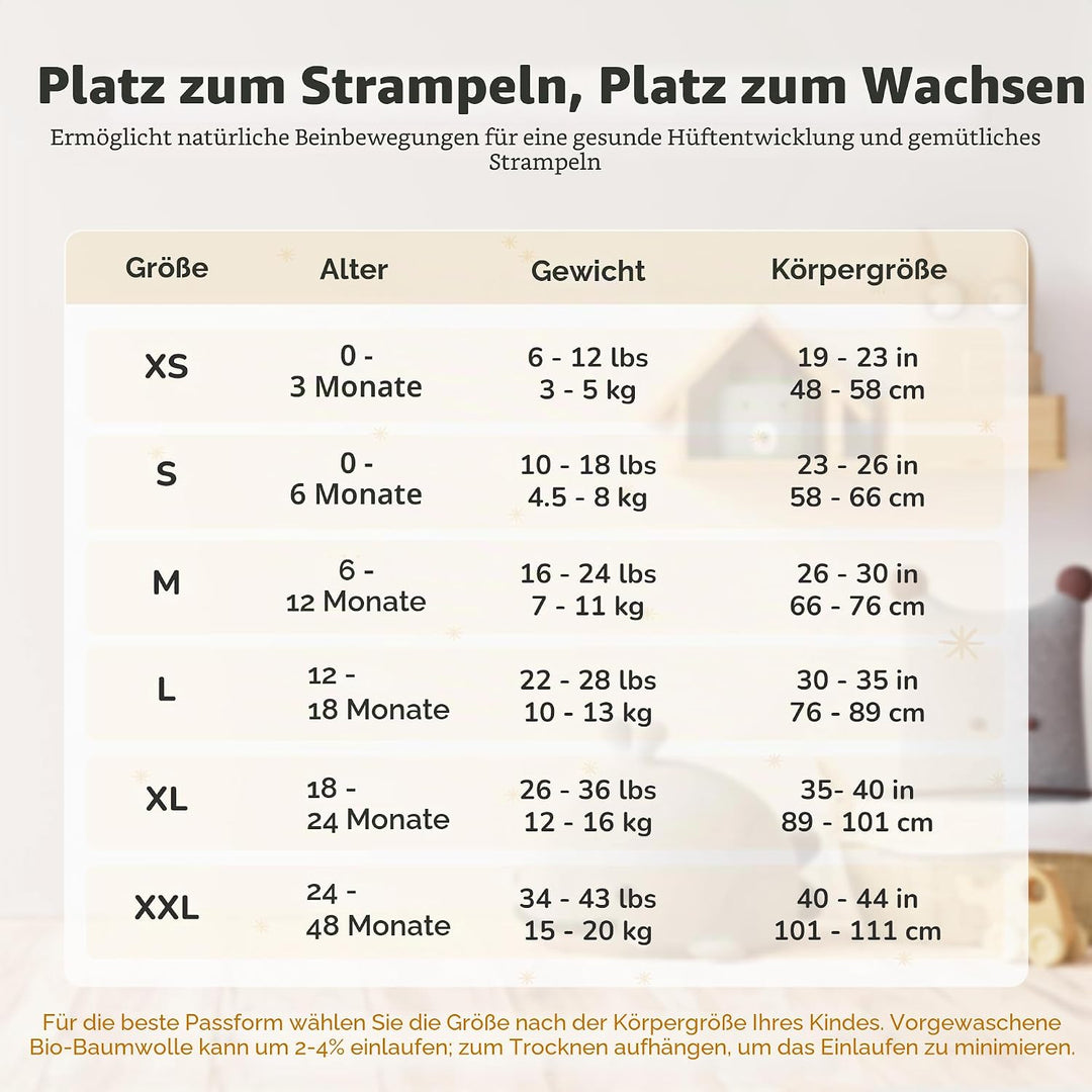 Babyschlafsack aus Bio-Baumwolle 0.5 TOG Sommer Schlafsack 2er-Pack Leicht (0.5 TOG) M (6-12 M) II A