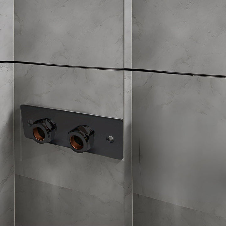Xcel Home Schwarze Thermostat-Befestigungs-Halterung, Rückplatte für Badezimmer Dusche WC-Mischbatte