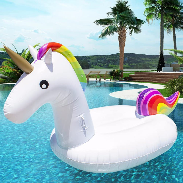 Dracarys Riesiges Aufblasbares Einhorn - Schwimmendes Schwimmbecken - Wasseraufblasbares Spielzeug -