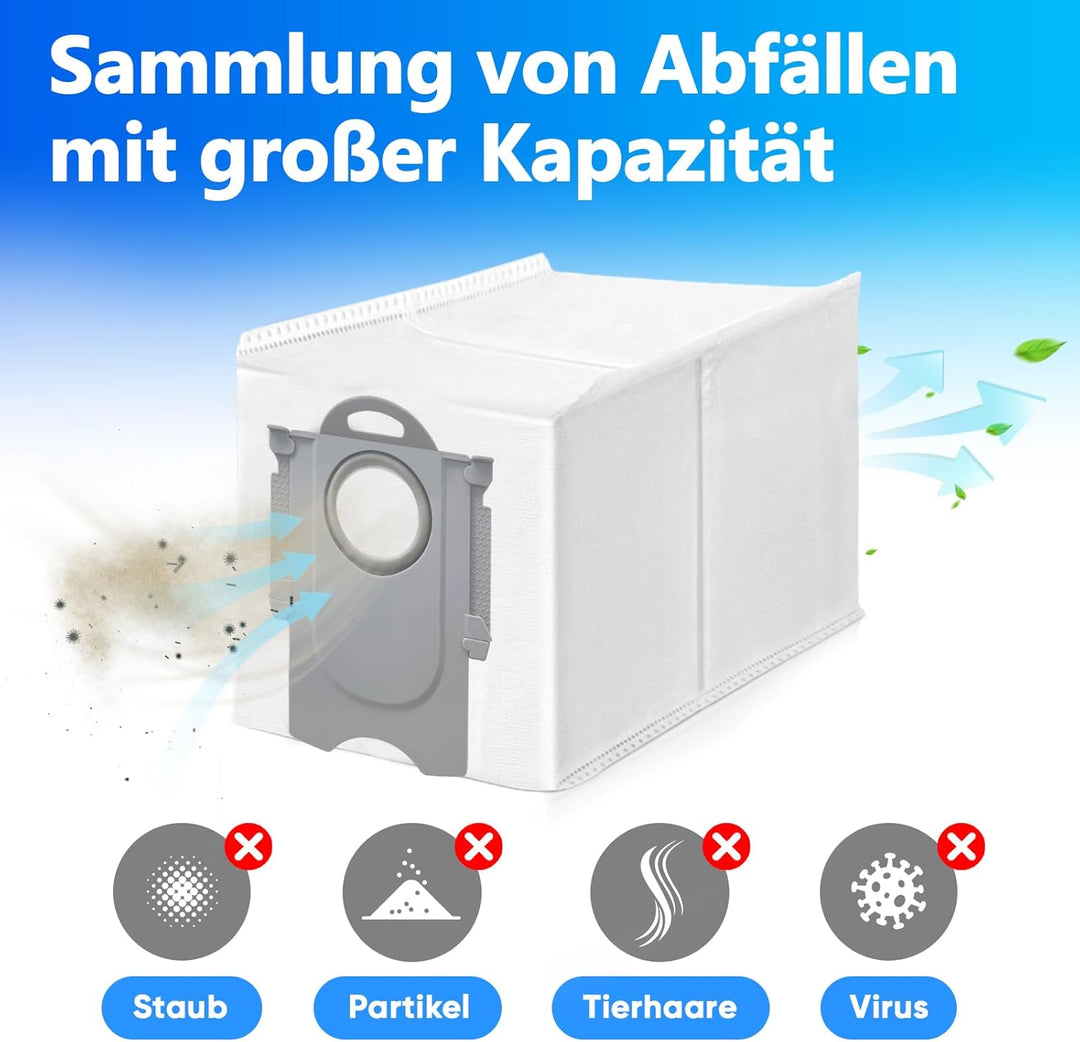 20 Stück Zubehörset für Roborock Q Revo/ P10 Staubsaugerroboter【Not for Q Revo S/Pro/Maxv】1 Hauptbür