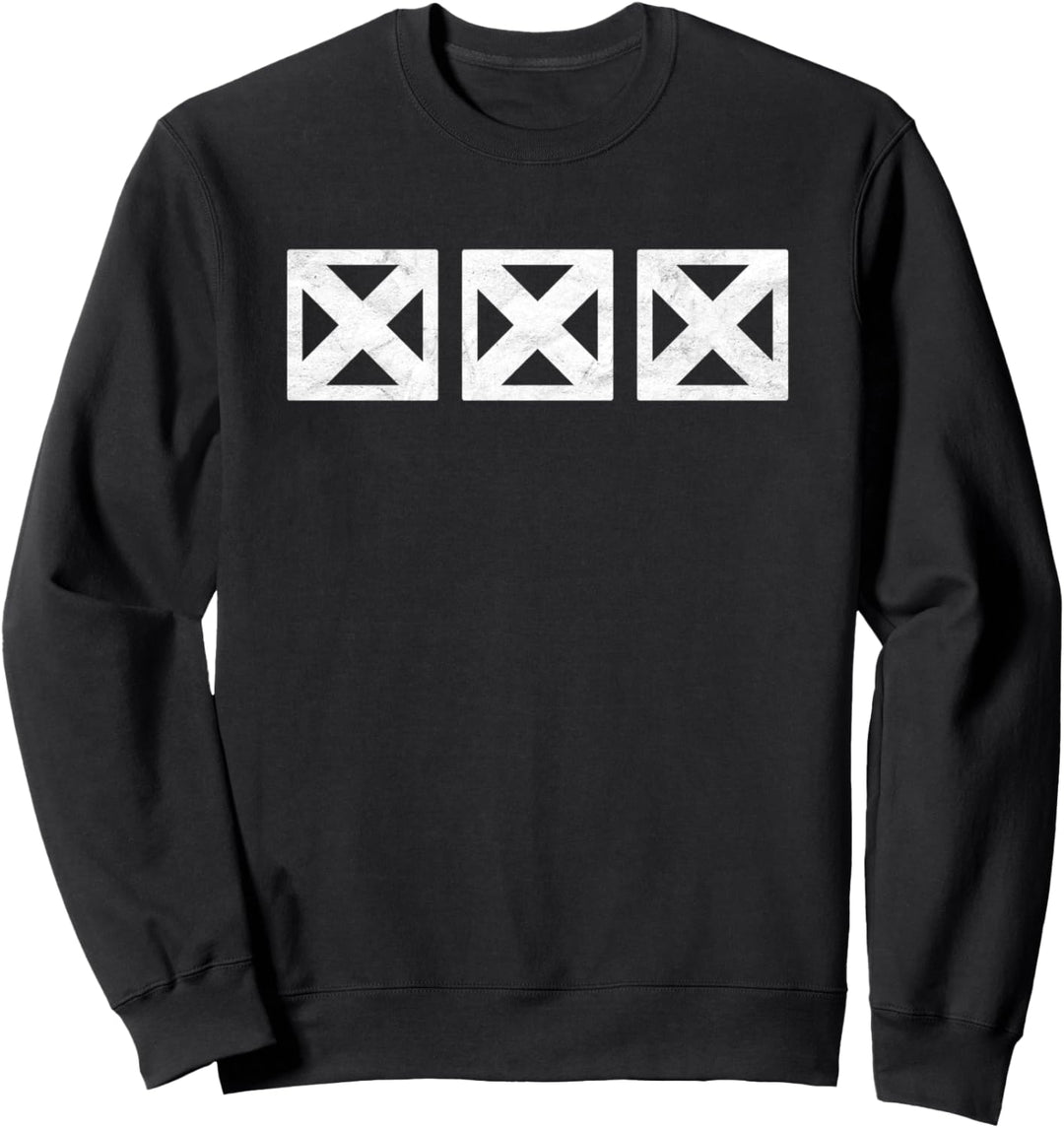 Retro Bowling Turkey Three Strike Symbol Minimalist Hipster Sweatshirt