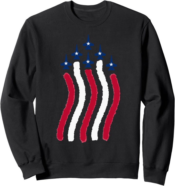 American Flag Patriotic Helicopter Pilot Mechanic US Sweatshirt