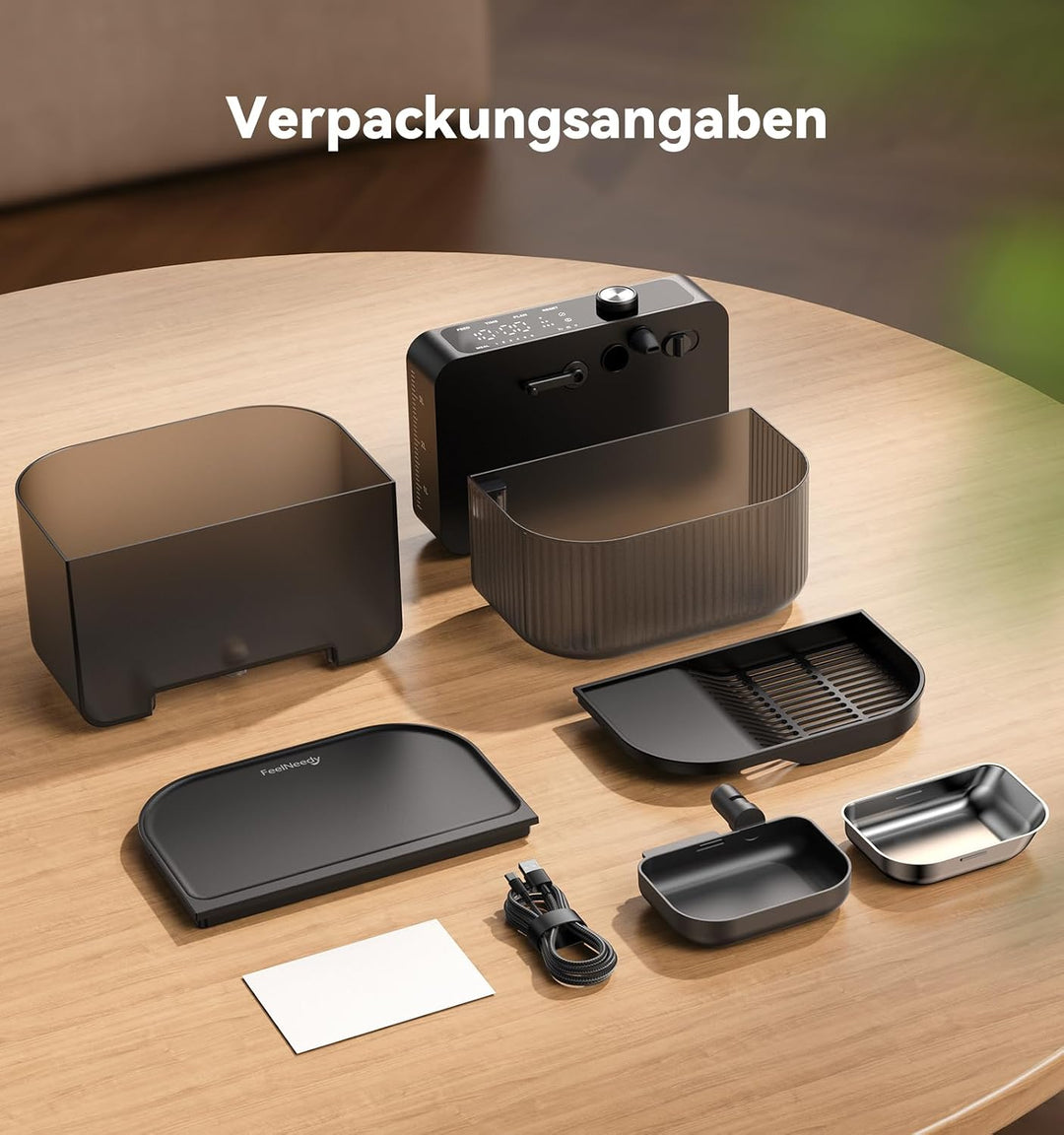 FEELNEEDY Trinkbrunnen für Katze Kabellos ohne Filter mit Akku 3000mAh, 3.5L Katzenbrunnen Kabellos