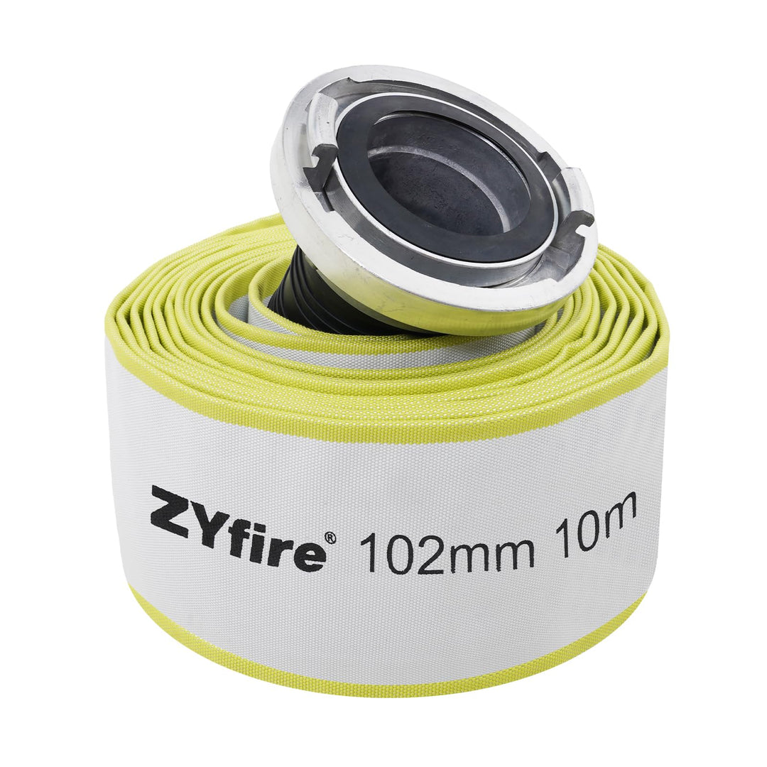 ZYfire Feuerwehrschlauch 102mm(4 Zoll) x 10m Schlauch mit A-Storz Kupplung 10m 4" | A-102mm, 10m 4"