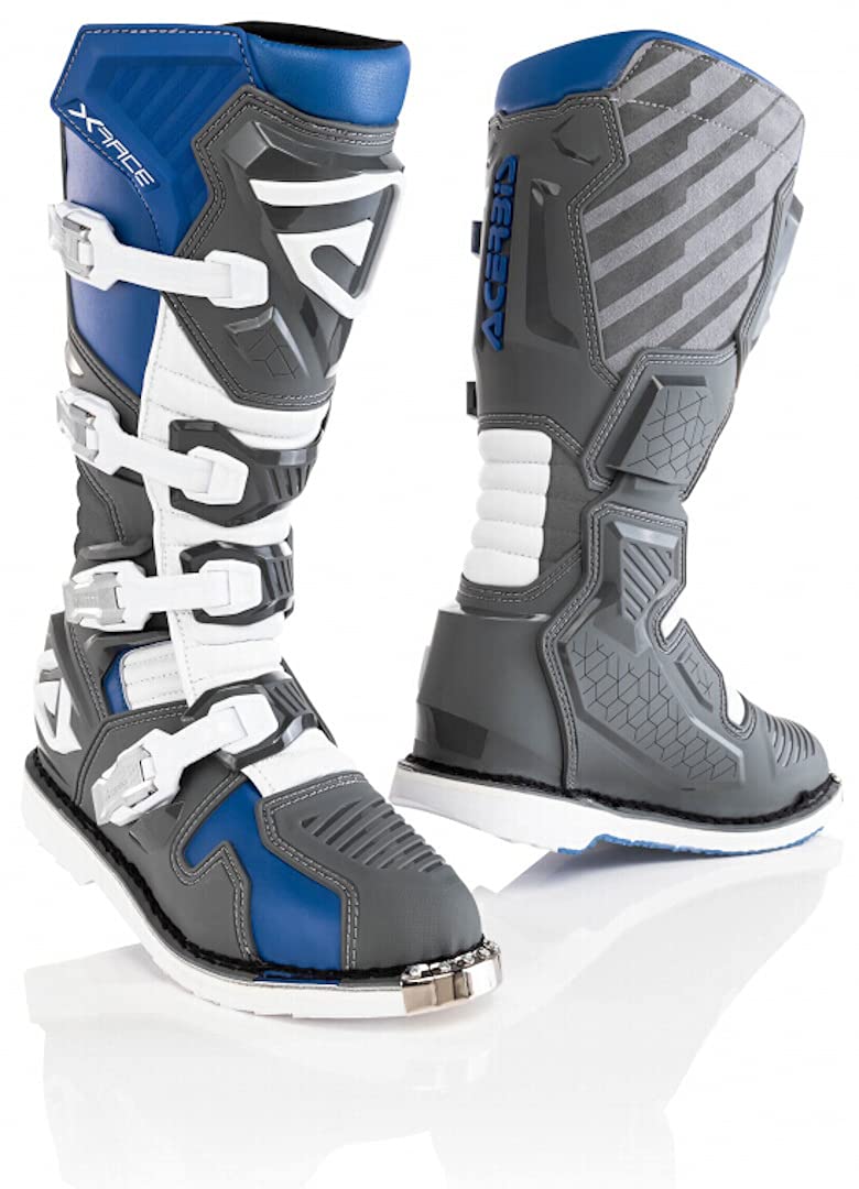 Acerbis Herren X-race Stiefel, Blau Grau
