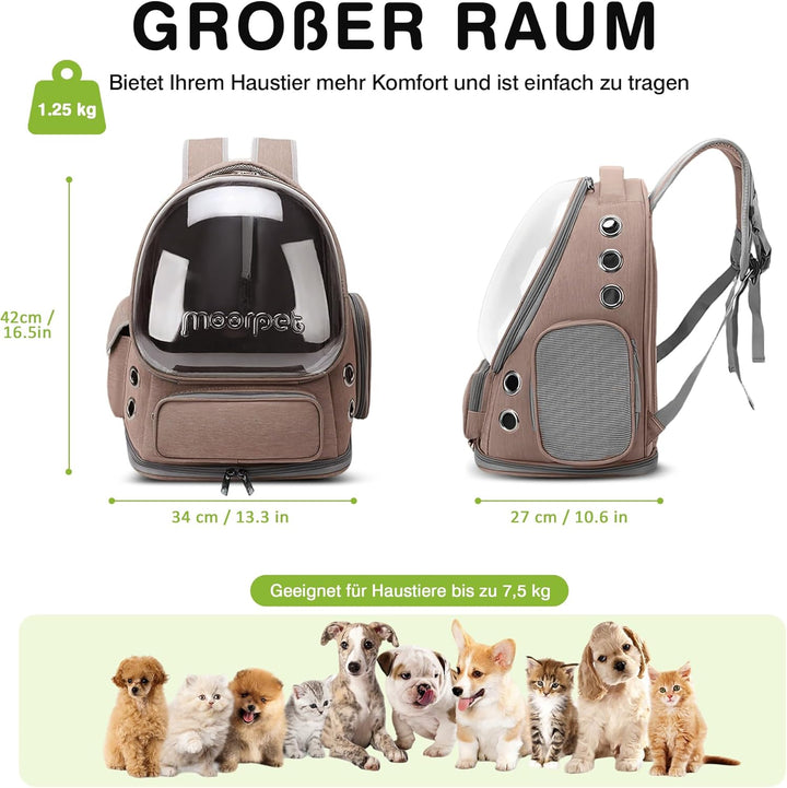 ALLSOPETS Katzenrucksack Träger Innovativer Reisender Bubble Rucksack Tragbar Haustierträger für Kat