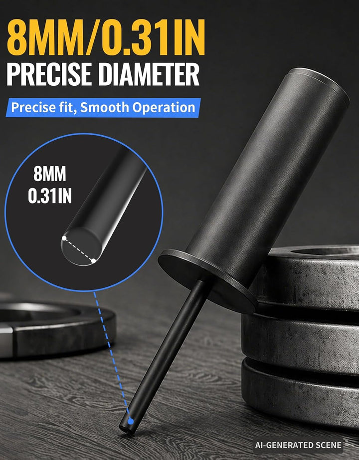 8/10 mm Gewichtsstapel Pin, Gym Pin mit Federclip Klemme, Gewichtsstapel Extender Pin für Kraftstati