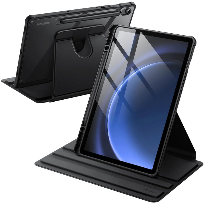 JETech Drehbare Hülle für Samsung Galaxy Tab S9 FE 10,9 Zoll / S9 11 Zoll 2023 mit S Pen Halter, 360