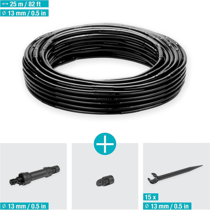 Gardena Micro-Drip-System Tropfbewässerung Set Hecke/Sträucher (25 m): Starter-Set sofort einsatzber