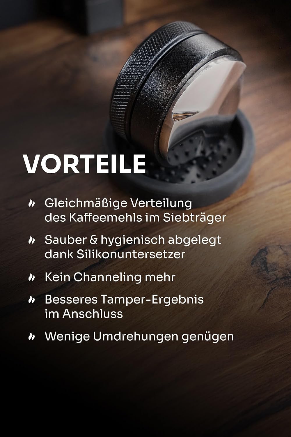 roastmarket Espresso Leveler 58mm | Höhenverstellbarer Kaffeeverteiler aus Edelstahl | Barista Zubeh