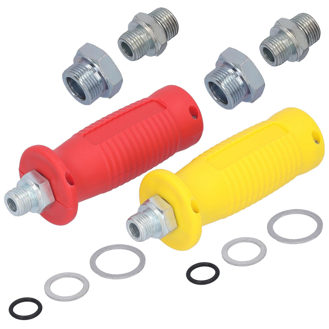 SAMETRUCK Handgriff Set Verlängerung Kupplungskopf Griff Druckluft M16x1,5 &amp; M22x1,5 Rund