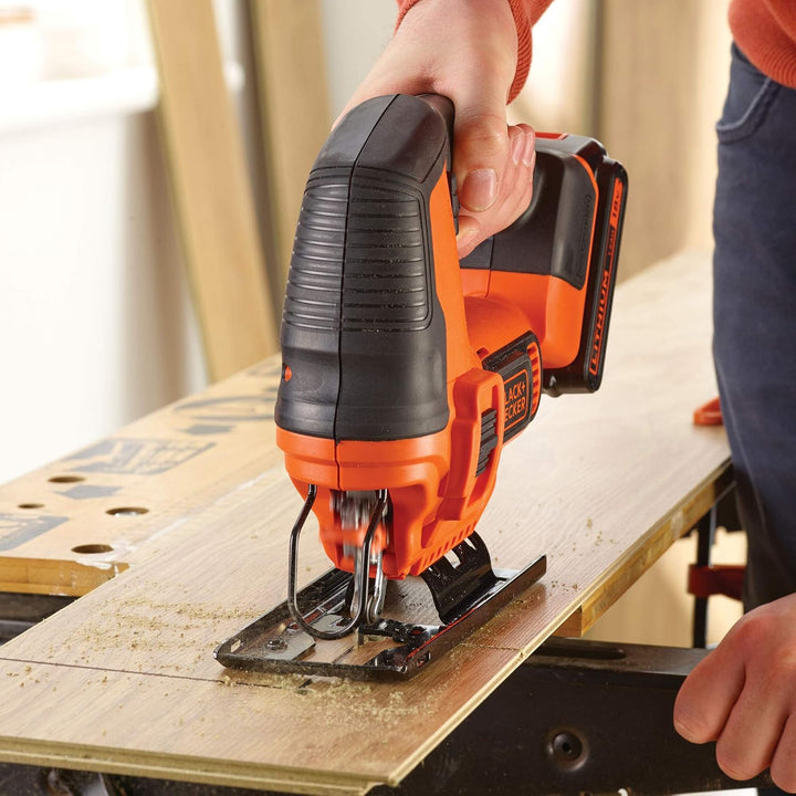 Black &amp; Decker BCK22S1S 18V 1,5Ah Li-Ion Akku Set Bohrmaschine-Bohrschrauber + Jig und Tasche