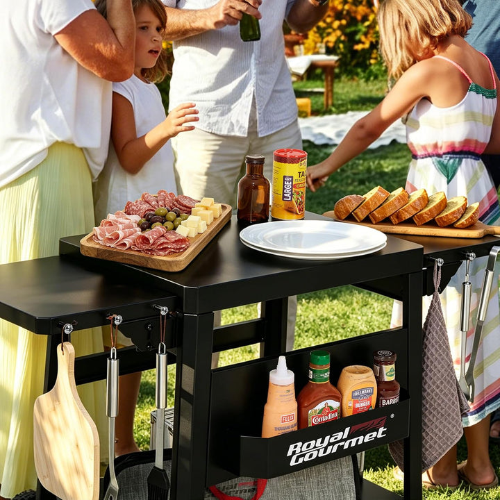 Royal Gourmet Grilltisch, Multi-Grillwagen Beistelltisch für Outdoor