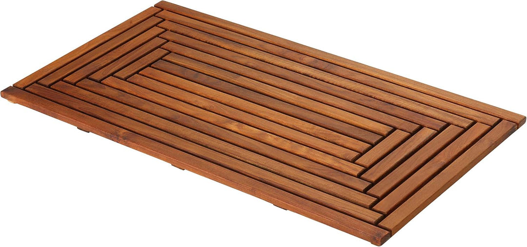 Bare Decor Giza Fussmatte, massives Teakholz, 91,4 x 50,8 cm, Matte