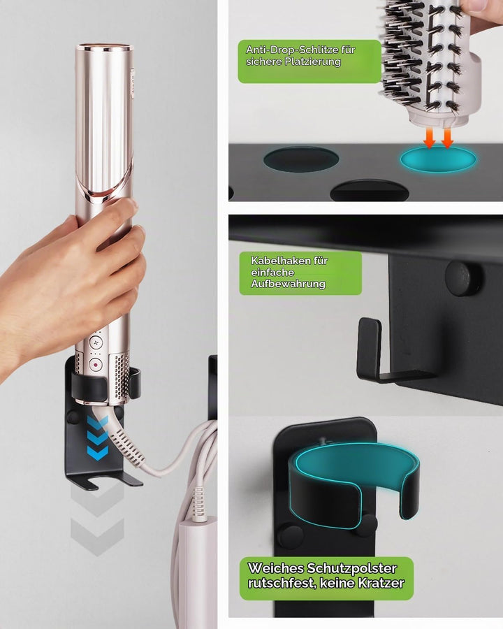 Fönhalter für Shark Flexstyle 5 in 1 Wandhalterung, Kompatibel mit Shark Flexstyle Aufsätze HD430 HD