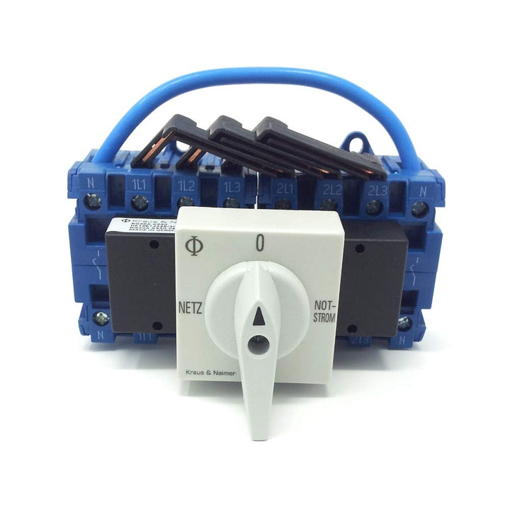 Kraus&amp;Naimer KG20A T904 VE2 +F437 Umschalter 4-polig 25A mit Stellung Netz 0 Notstrom Schnappbefesti