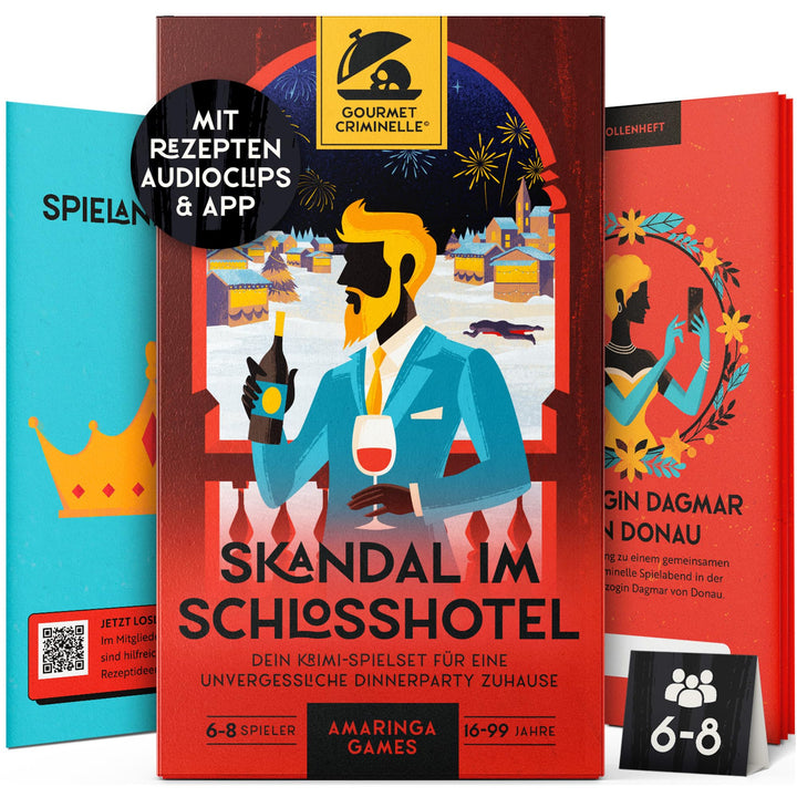 Gourmet Criminelle® Krimidinner für zuhause | 6 bis 8 Personen | Mysteriöser Mordfall für Deine Dinn