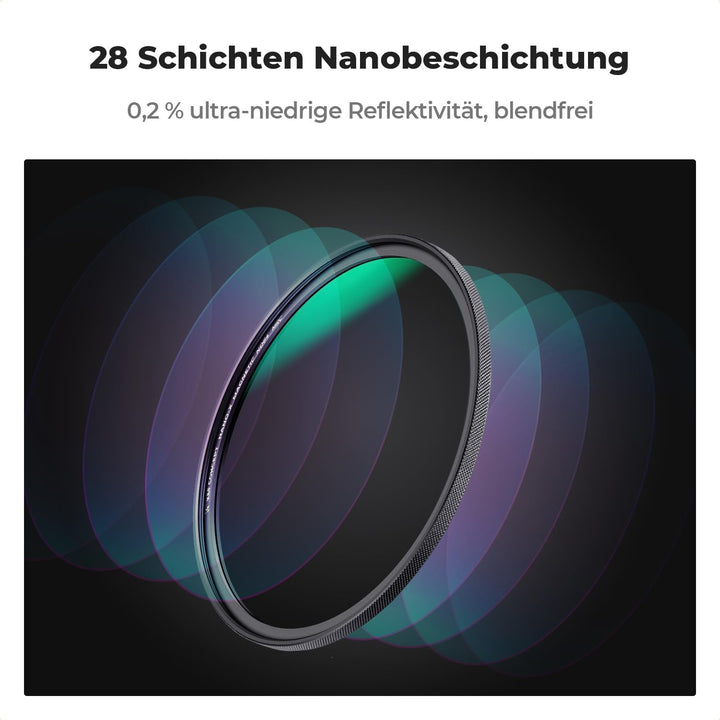 K&amp;F Concept Nano X-Serie Magnetic ND Filter Graufilter ND64 (6 Blendenstufen) Magnetisches Schnellwe