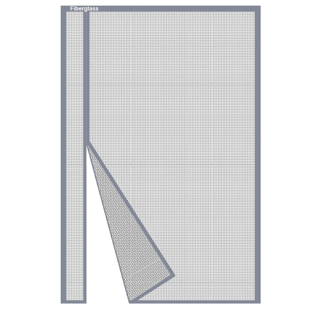 Risareyi Seitliche Öffnung Magnet Fliegengitter Balkontür 60x195cm, Grau