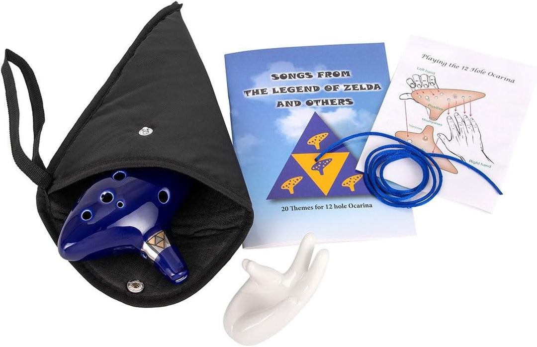 Deekec Zelda Ocarina 12 Loch Alto C mit Songbuch (Songs From the Legend of Zelda) mit Displayständer