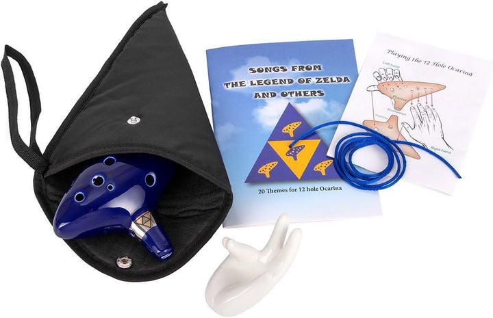 Deekec Zelda Ocarina 12 Loch Alto C mit Songbuch (Songs From the Legend of Zelda) mit Displayständer