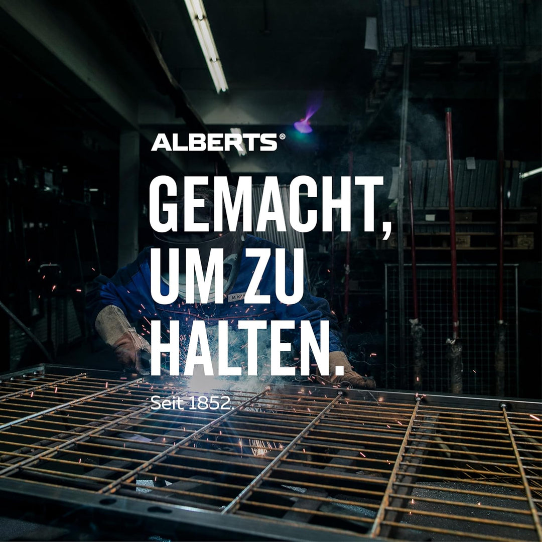 Alberts 859992 Pfostenkappe für Holzpfosten | hohe Form | Aluminiumguss | blank | 70 x 70 mm | 10er